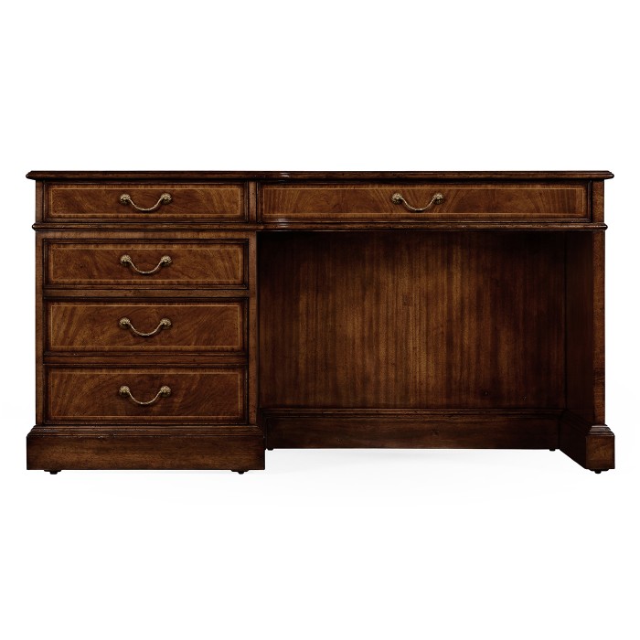 Mahogany Compact Single Pedestal Desk