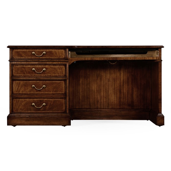 Mahogany Compact Single Pedestal Desk