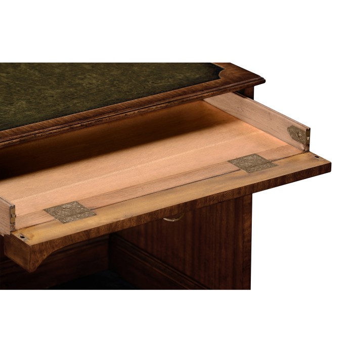 Mahogany Compact Single Pedestal Desk