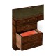 Mahogany Compact Single Pedestal Desk