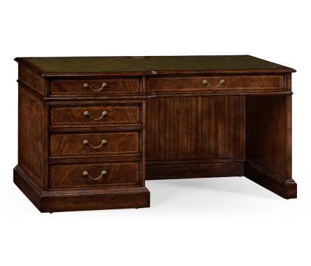 Mahogany Compact Single Pedestal Desk