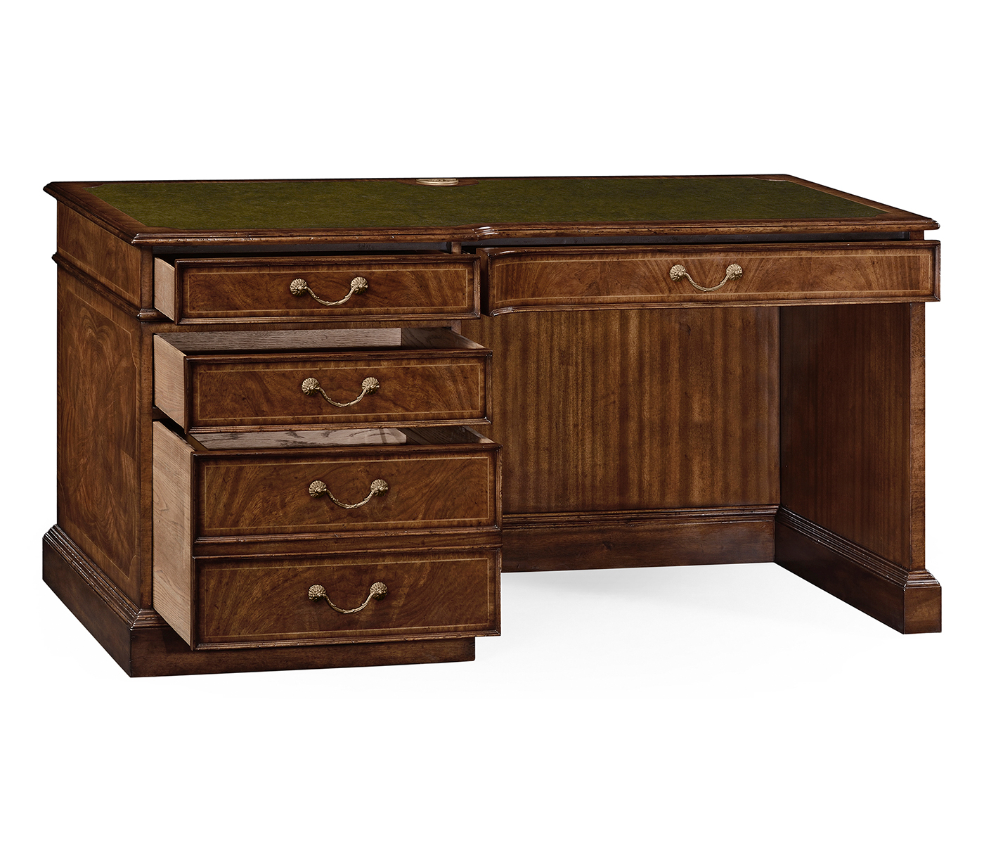 Mahogany Compact Single Pedestal Desk
