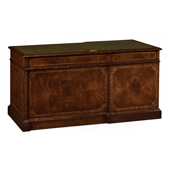Mahogany Compact Single Pedestal Desk
