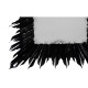 Black finish rectangular sunburst mirror