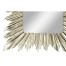 Silvered rectangular sunburst mirror