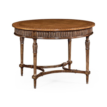 Napoleon III style circular centre table with fine inlay