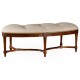 Padded Curved Walnut Window Seat