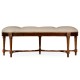 Padded Curved Walnut Window Seat