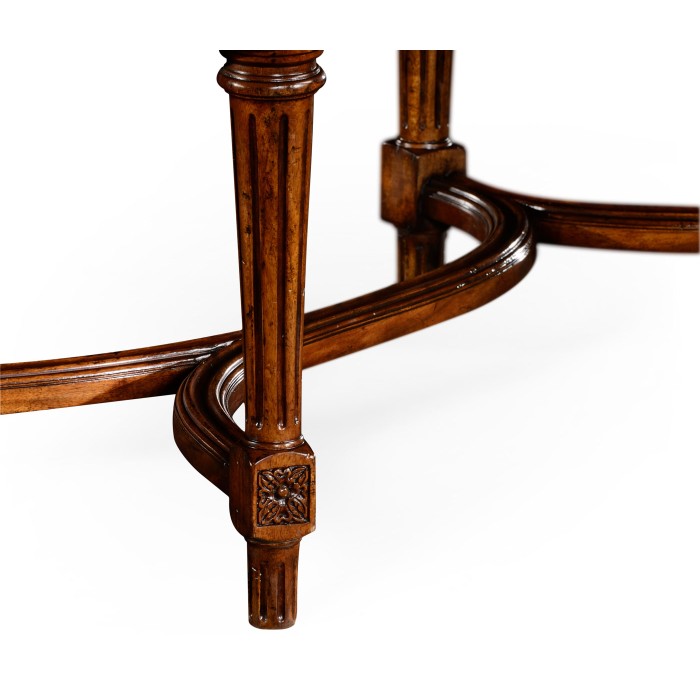 Padded Curved Walnut Window Seat