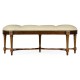 Padded Curved Walnut Window Seat