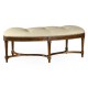 Padded Curved Walnut Window Seat