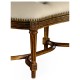 Padded Curved Walnut Window Seat