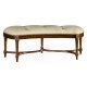 Padded Curved Walnut Window Seat