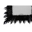 Black finish floor standing rectangular sunburst mirror