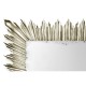 Silvered floor standing rectangular sunburst mirror