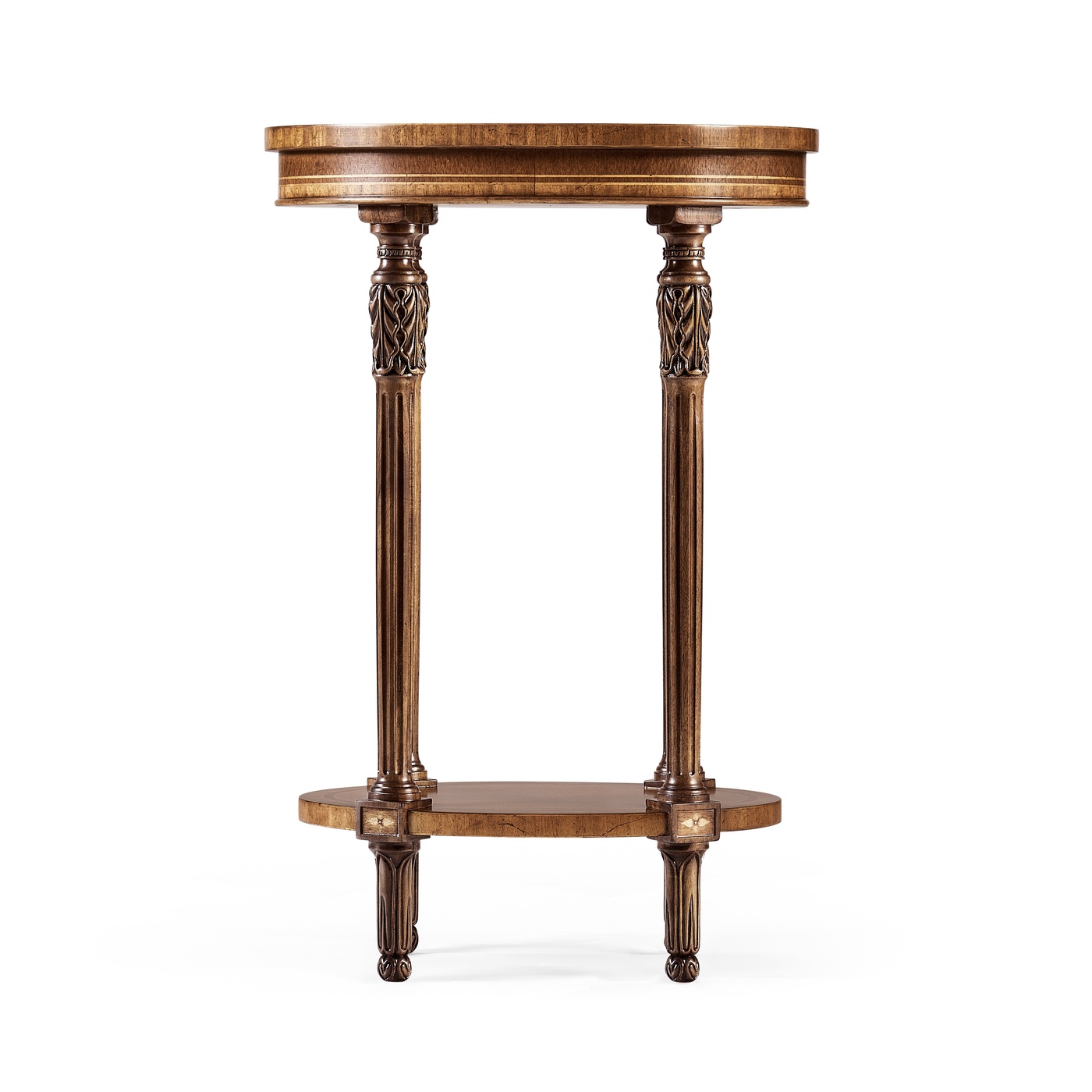 Napoleon III style oval wine table with fine inlay