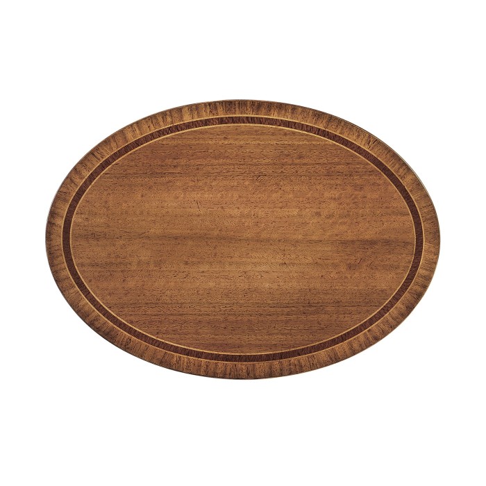 Napoleon III style oval wine table with fine inlay