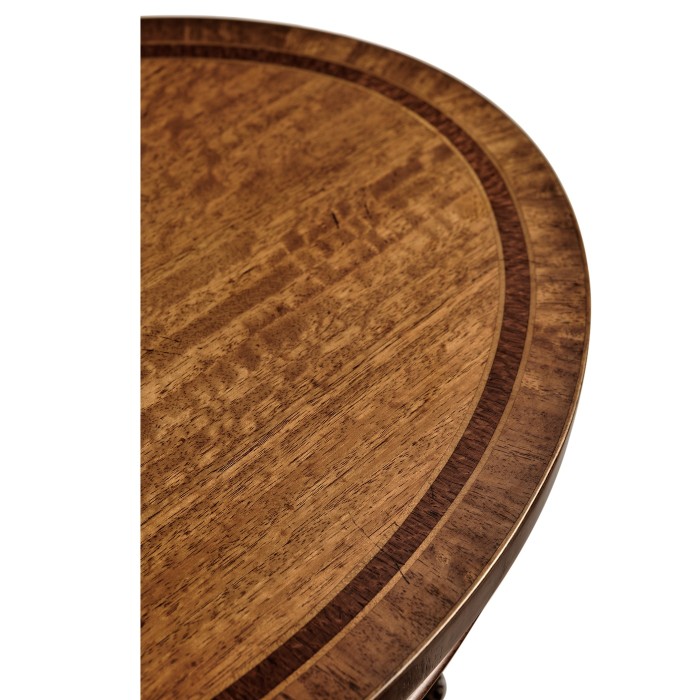 Napoleon III style oval wine table with fine inlay