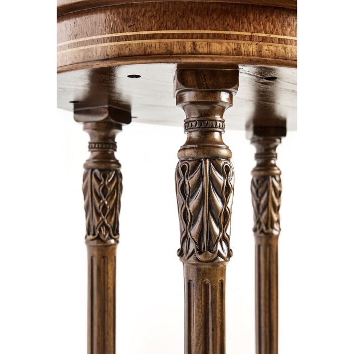 Napoleon III style oval wine table with fine inlay