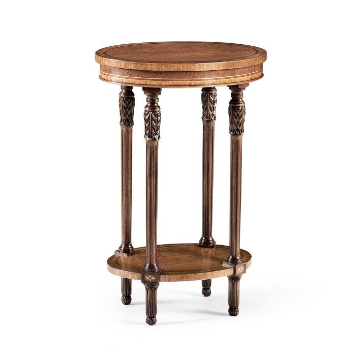 Napoleon III style oval wine table with fine inlay