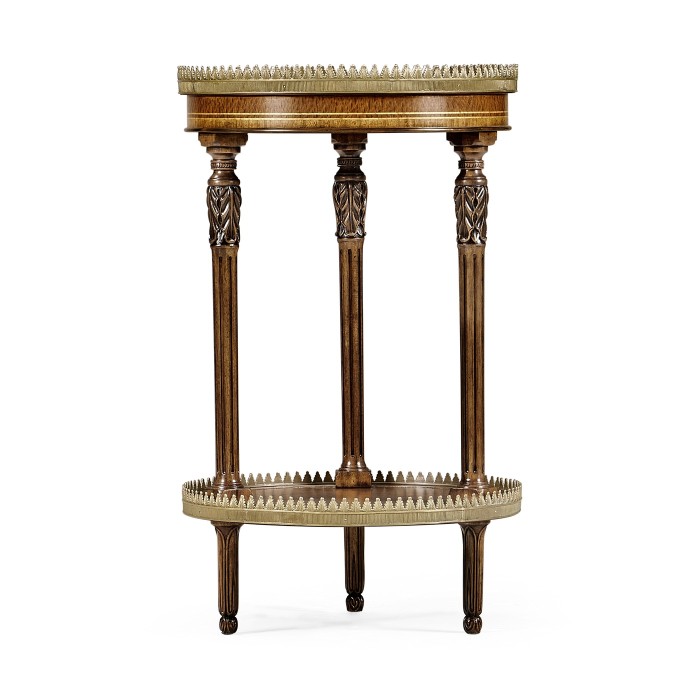 Napoleon III style lamp table with fine brass gallery