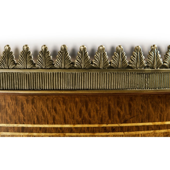 Napoleon III style lamp table with fine brass gallery