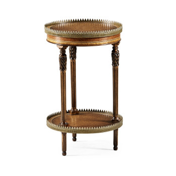 Napoleon III style lamp table with fine brass gallery