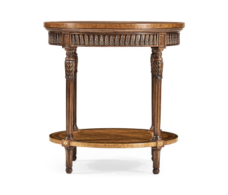 Napoleon III style round side table with fine inlay