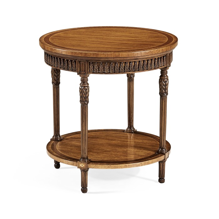Napoleon III style round side table with fine inlay