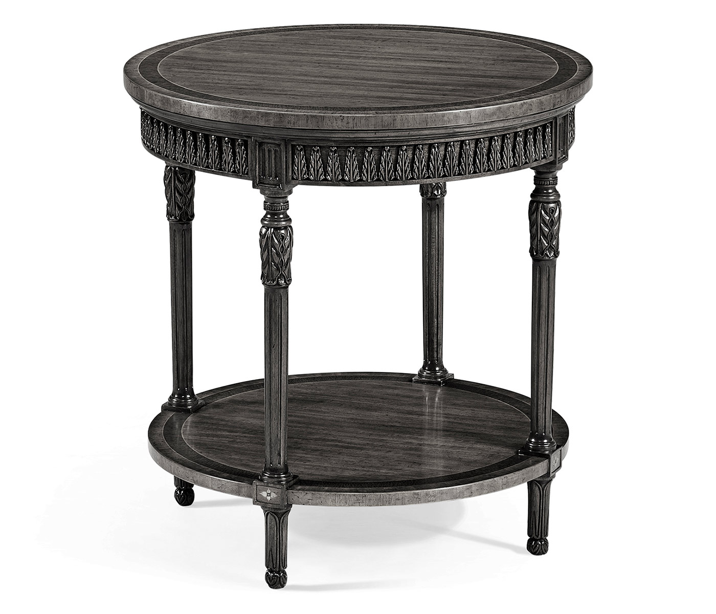 Napoleon III style round side table with fine inlay