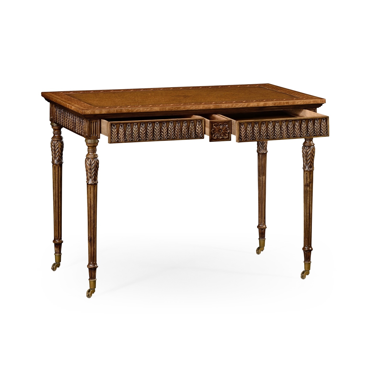 Napoleon III style bureau plat with fine inlay