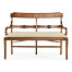 Regency Walnut Bench with Scrolling Arms