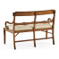Regency Walnut Bench with Scrolling Arms