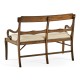 Regency Walnut Bench with Scrolling Arms