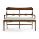 Regency Walnut Bench with Scrolling Arms