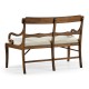 Regency Walnut Bench with Scrolling Arms