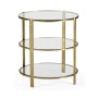 Cosmo Round Antique Brass End Table