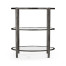 Gatsby Round Black Nickel End Table