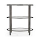 Gatsby Round Black Nickel End Table