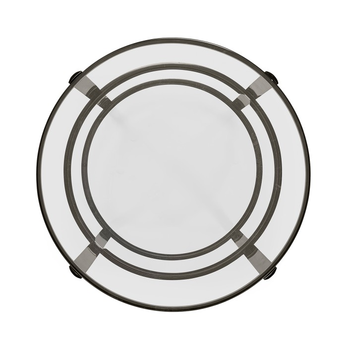 Gatsby Round Black Nickel End Table