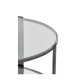 Gatsby Round Black Nickel End Table