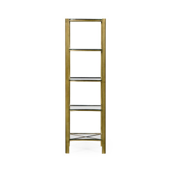 Brass & Glass Five Tier Étagère