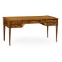 Sheraton style walnut bureau plat