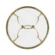 Hammered Light Brown Brass Circular Side Table