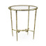 Hammered Light Brown Brass Circular Side Table