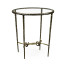 Hammered Antique Black Brass Circular Side Table