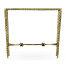 Hammered Light Brown Brass Rectangular Side Table