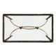 Hammered Antique Black Brass Rectangular Side Table