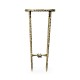 Brass hammered iron circular wine table