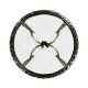 Bronze finish hammered iron circular wine table